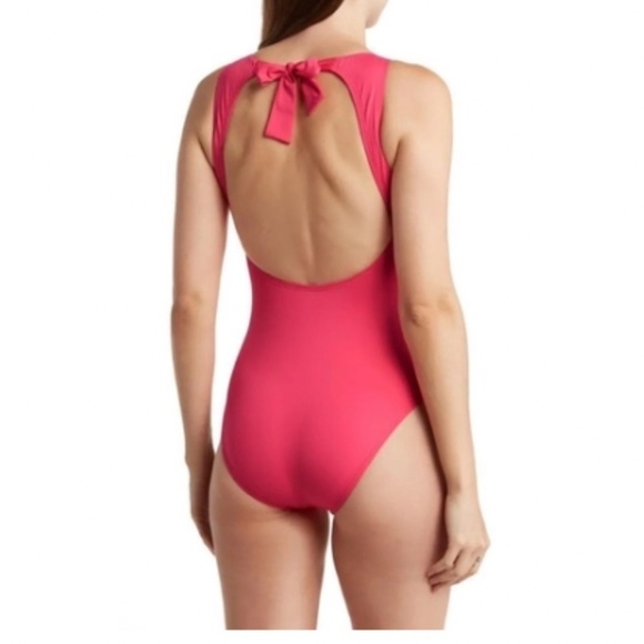 Tommy Bahama Pearl High Neck One-Piece Swimsuit, Coral Coast, Size 14, NWT - Picture 2 of 14